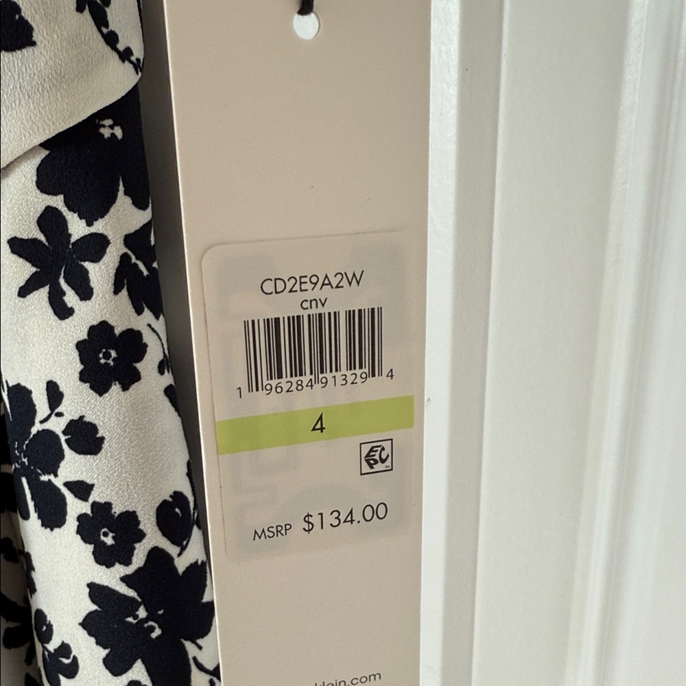 Calvin Klein Black Floral Midi Dress - Picture 4 of 6